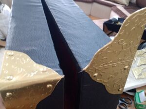Les trophées artisanat. Une boite avec l’impression.